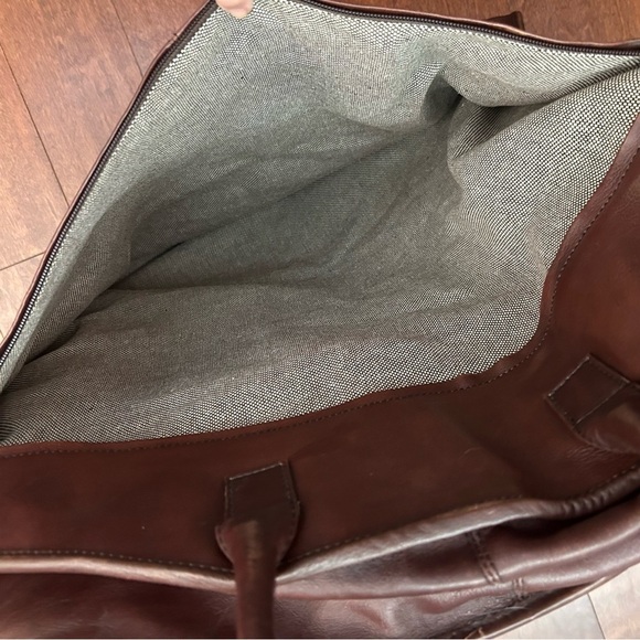 Hidesign Brown Leather Travel Bag, Tag Shows it Belonged to Denver Broncos Coach - Picture 10 of 16